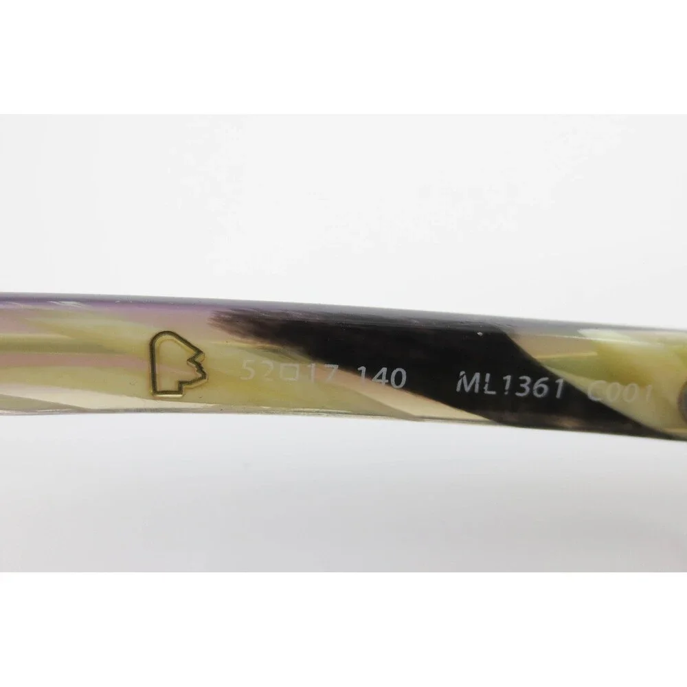 Alain Mikli ML1361 C001 Purple Olive Marbled Cat Eye Eyeglasses Frames 52-17-140